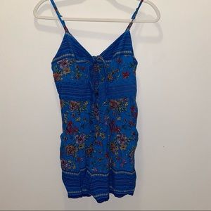 Paisley blue romper